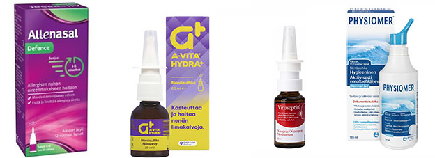 Allenasal, A-vita hydra, Viruseptin, Physiomer normal