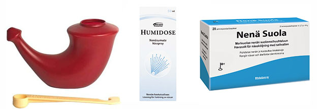 Nenänhuuhtelukannu, Humidose nenän kostutusliuos, Nenä suola